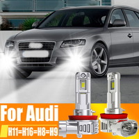 2x H11 H8 Led Fog Lights Headlight Canbus H16 H9 Car Bulb Diode Lamp 12v 55w For Audi A4 8K B8 B7 B6 8H A5 8T A6 C7 Q5 8R TT 8J