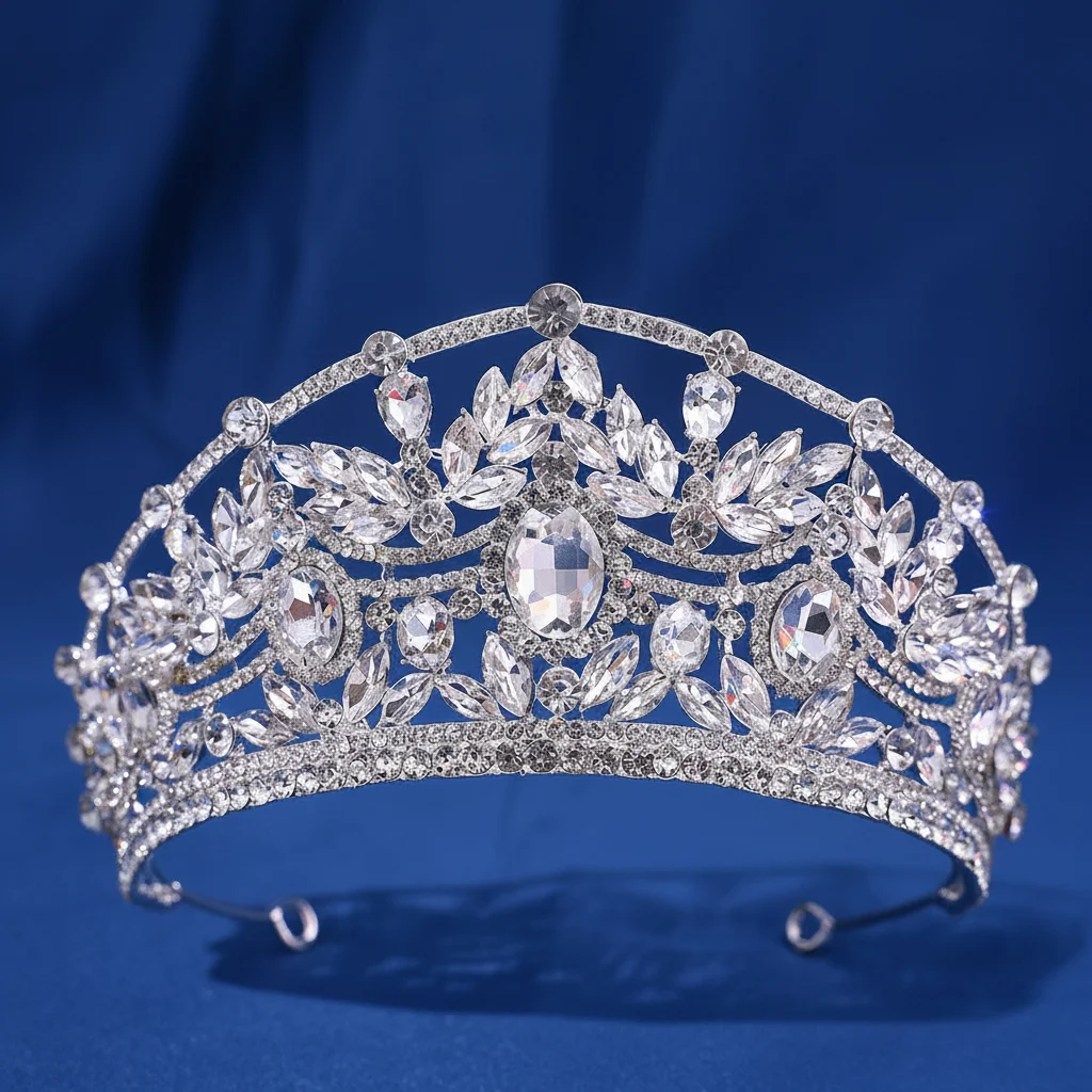

Big Tiaras and Crowns Royal Queen Crown Sparkly Rhinestone Headbands Princess Diadem Bride Wedding Party Hair Jewelry Ornaments