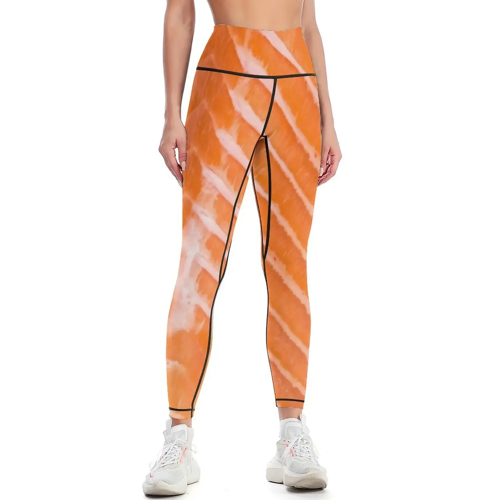 

raw salmon fillet Leggings legging pants raises butt legging gym sport legging push up fitness Womens Leggings