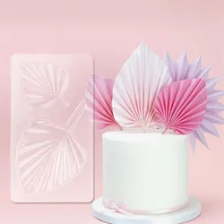 3D Palm Leaf PET Mold Cake Decoration Chocolate Royal Cream Mould DIY Sugarcraft Cake Decorating Tool Kitchen Baking Accessories