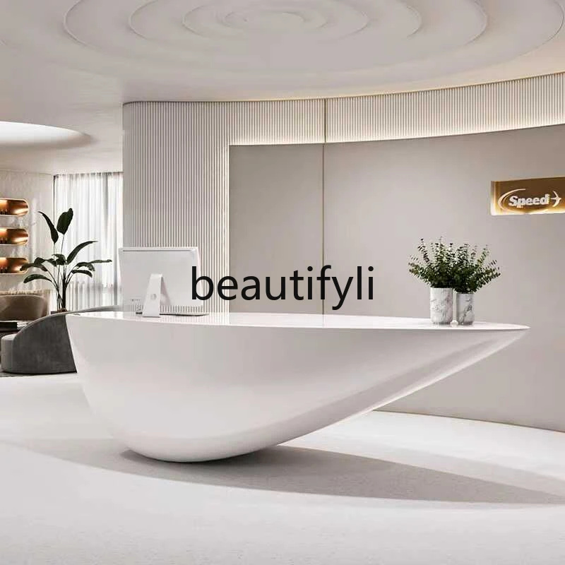 Painting front desk reception desk special-shaped checkout page fashionable personality creative bar table modern simplicity