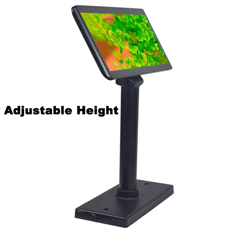 1PC 10.1 Inch Commercial Monitor with USB Interface and Cash Register Secondary Screen Height Adjustable Monitor Equipment