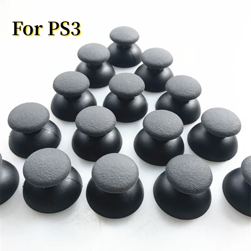 100PCS Black Replacement 3D Stick Analog Joystick Thumbstick Thumb Grip Cover Caps Shell for Sony PlayStation 3 PS3 Controller