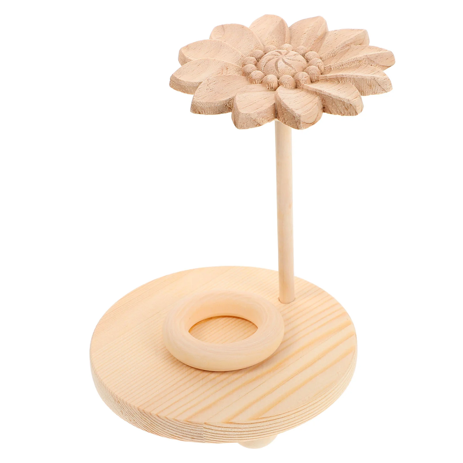 Diffusers Lotus Flower Essential Oil Wooden Oils Holder Natural Beige Aromatherapy Organizer