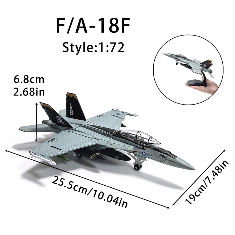 2 Style 1/72 Creative Military Series Building Blocks F/A-18 Hornet Strike Fighter Multi-Role Attack Aircraft Toys Boy Xmas Gift