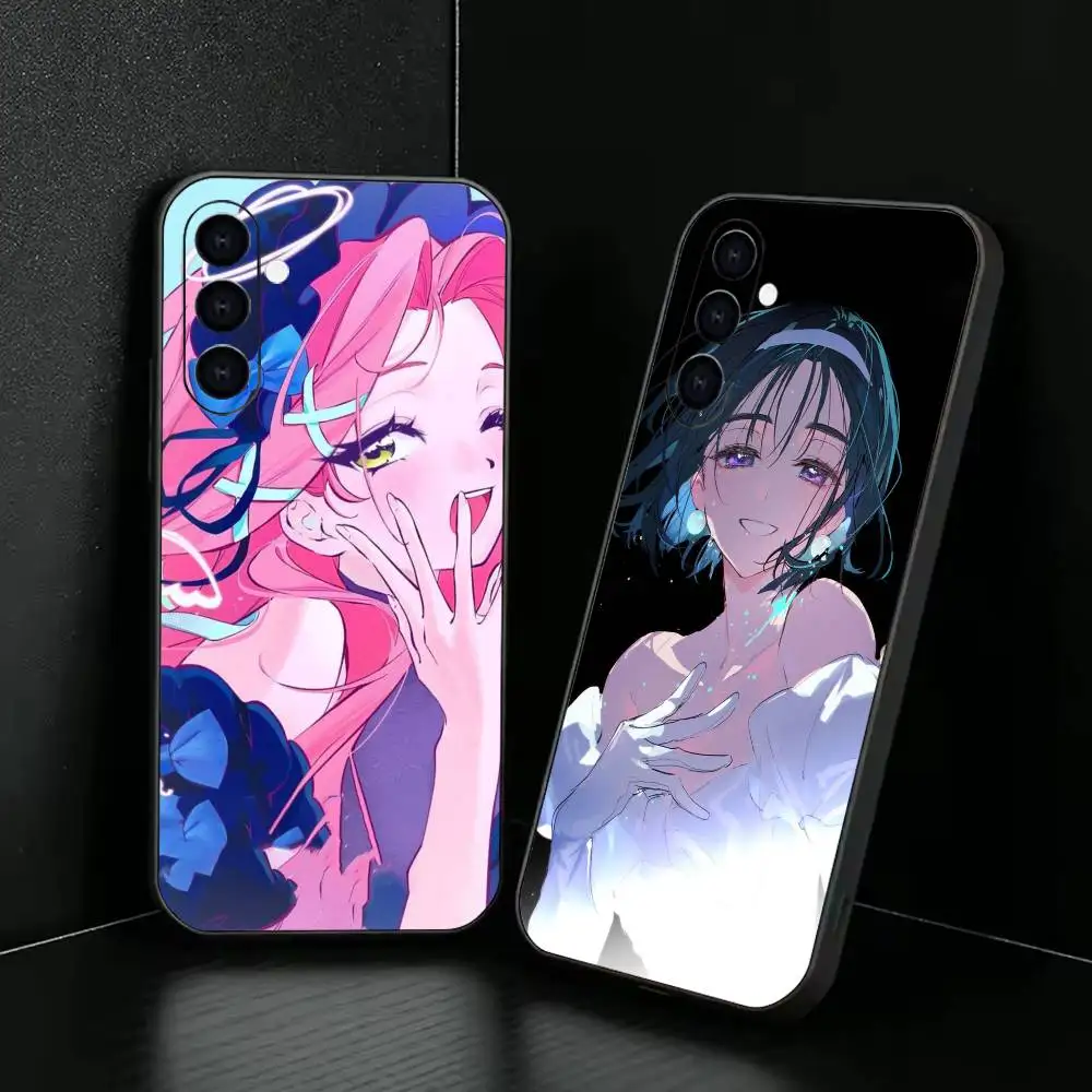 Hot Cartoon Alien Stage SUA MIZI Phone Case Black Silicone Soft For Samsung Galaxy A73,A72,A71,A70,A53,A52,A51