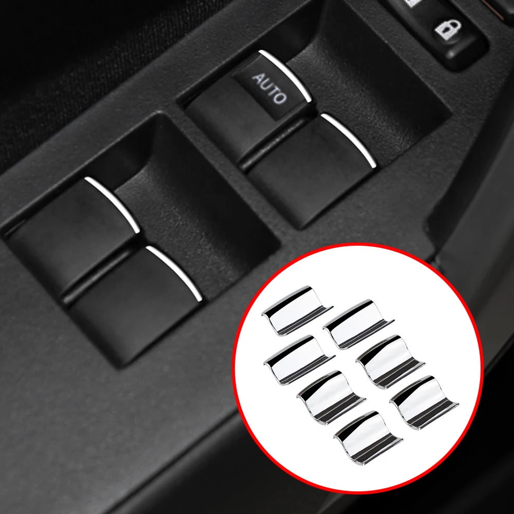 

Car Door Window Lift Button Sticker for Toyota RAV4 Corolla AYGO Verso AVENSIS YARIS VITZ 7Pcs Cover Decoration Trim Accessories