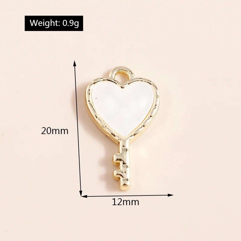 Mix 8 Stück Goldfarbe Herz Mond Sterne Bär Kristall Perlen Charms für DIY Schmuckherstellung Zubehör Anhänger Halskette Ohrringe – Detail 15