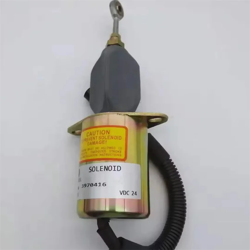 24v Shutoff Stop Solenoid 3970416  For Cummins 6CT Diesel Engine Daewoo Excavator Accessories