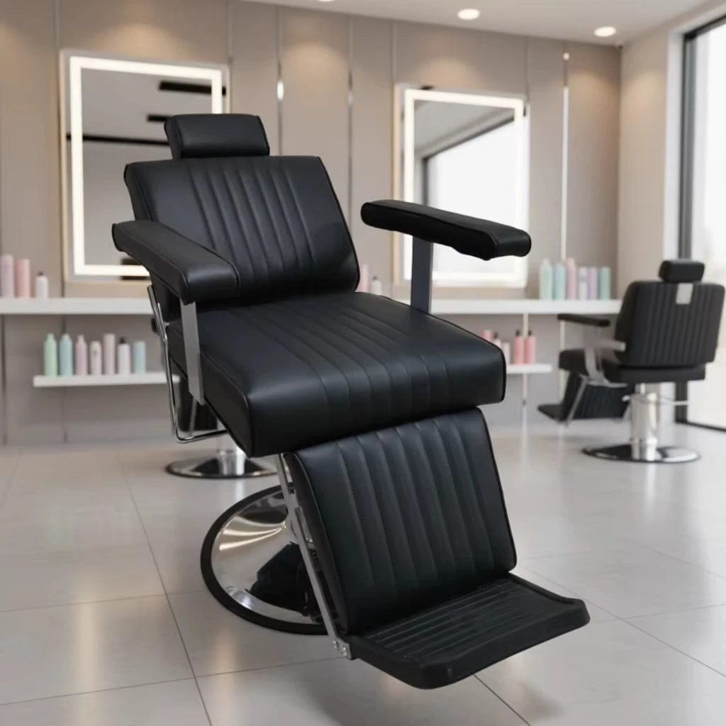 

@#High Quality 360 Swivel Reclining Barber Chair With Heavy Duty Hydraulic Pump For Dining And Hair Salon Use