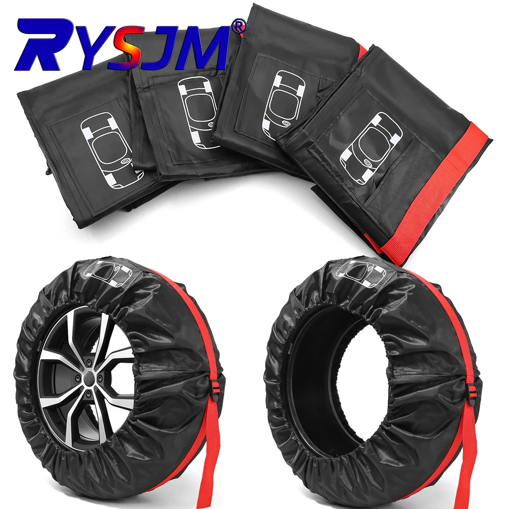1/4 PCS Spare Tire Case Universal Polyester Car Storage Car Tire Bag Car Tire Wheel Protection Accessories Winter Tire Cover