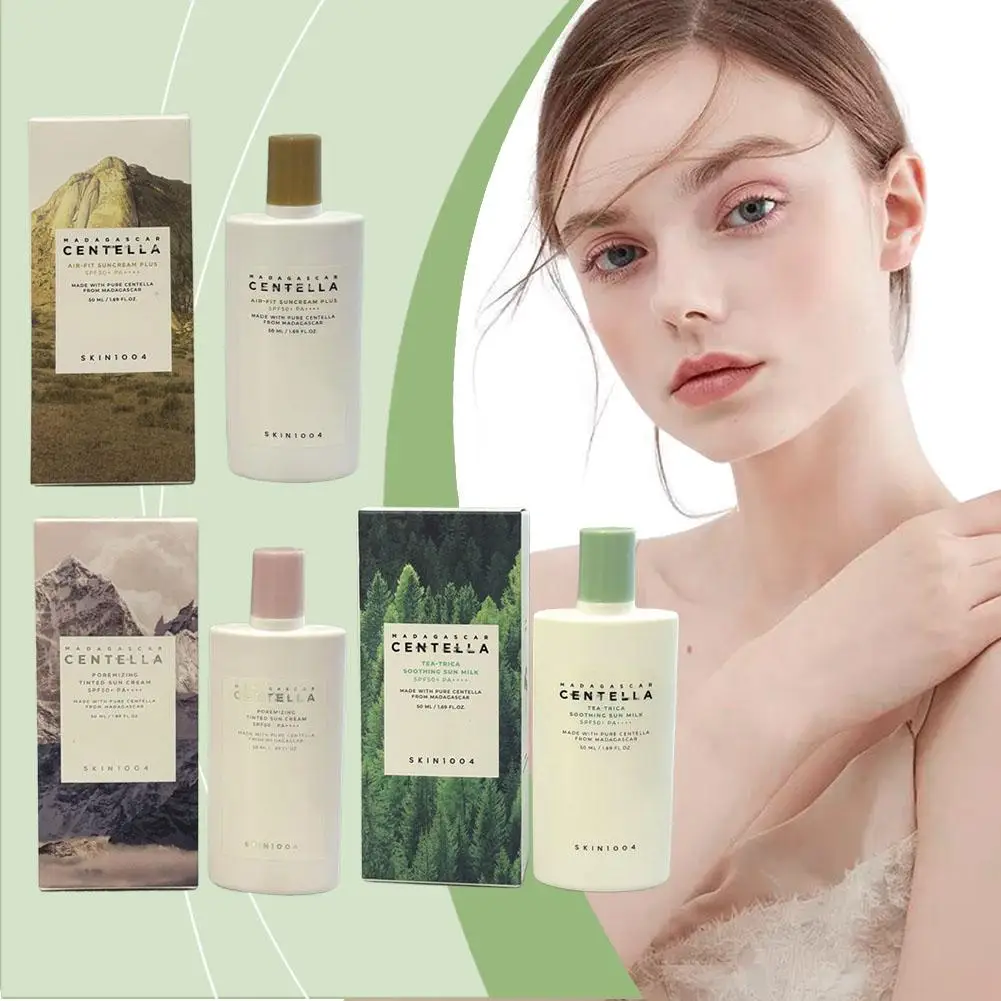 Crema solar para el cuerpo Facial, 50g, bloqueador solar, crema protectora para la piel, Centella, esencia hidratante calmante para la cara