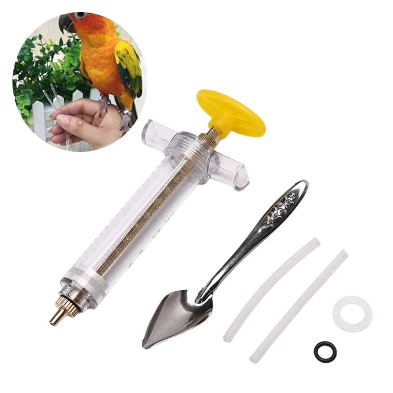 10ml 20ml Parrot Feeding Syringe Hose Parrots Bird Feeders Syringe High Quality Bird Feeder Balcony Syringe Hose Needle