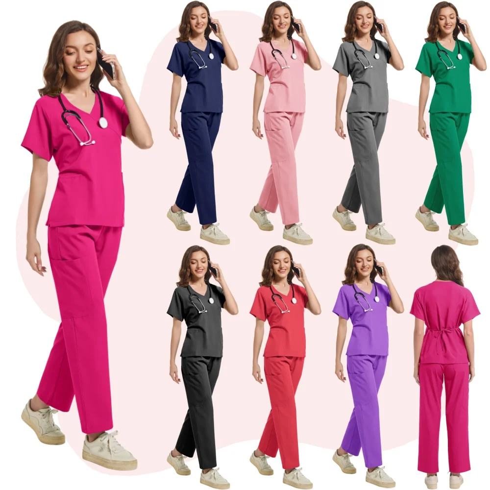 Medical Uniform Matte Hospital Work Matte Set Wholesale Nursing Matte Uniform Women's Health Pharmacy Clinic Work Uniform