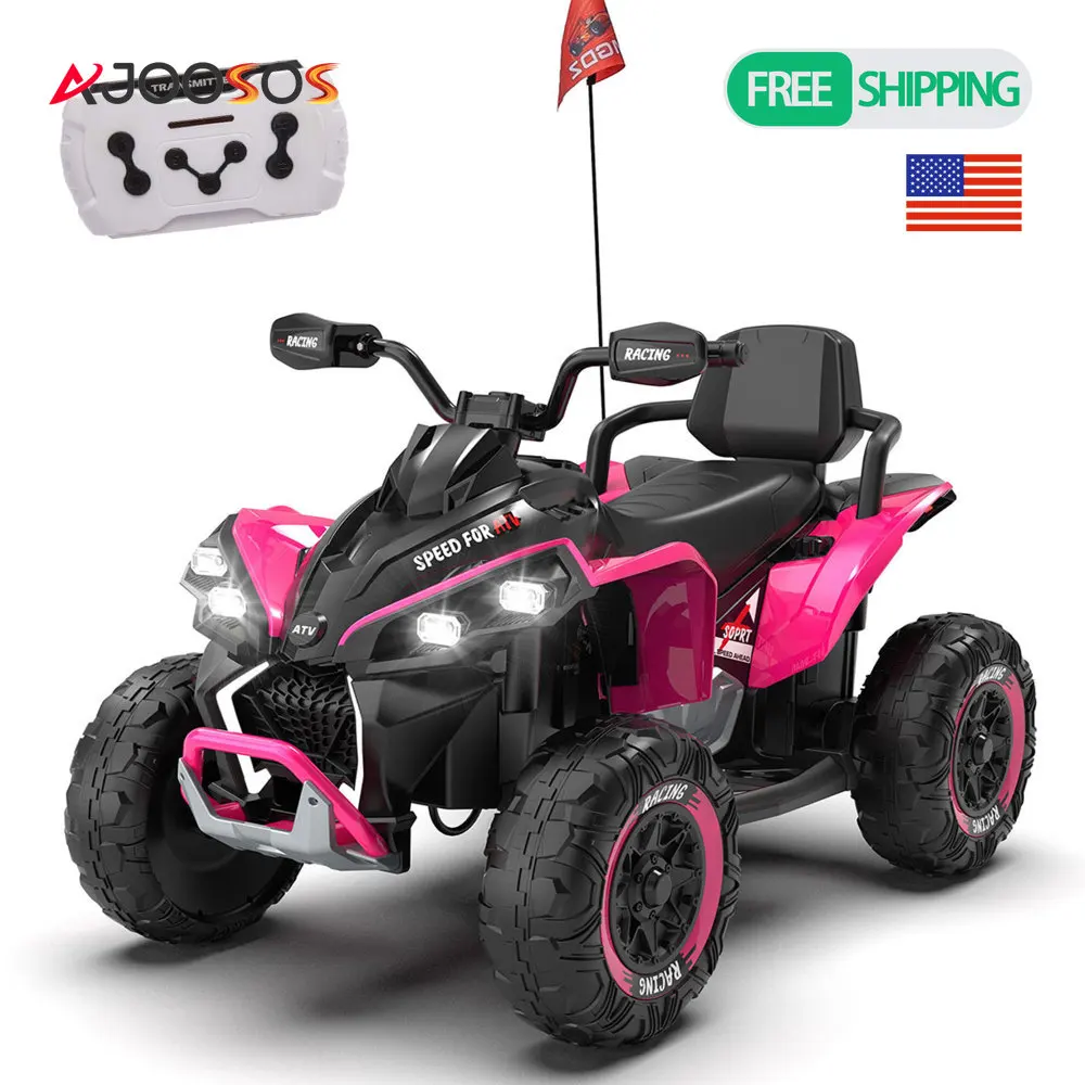 

24V Ride On Electric UTV ATV W/parents Control Four-wheel shock absorber Power display MAX speeds of 3.73MPH For Aged 3+