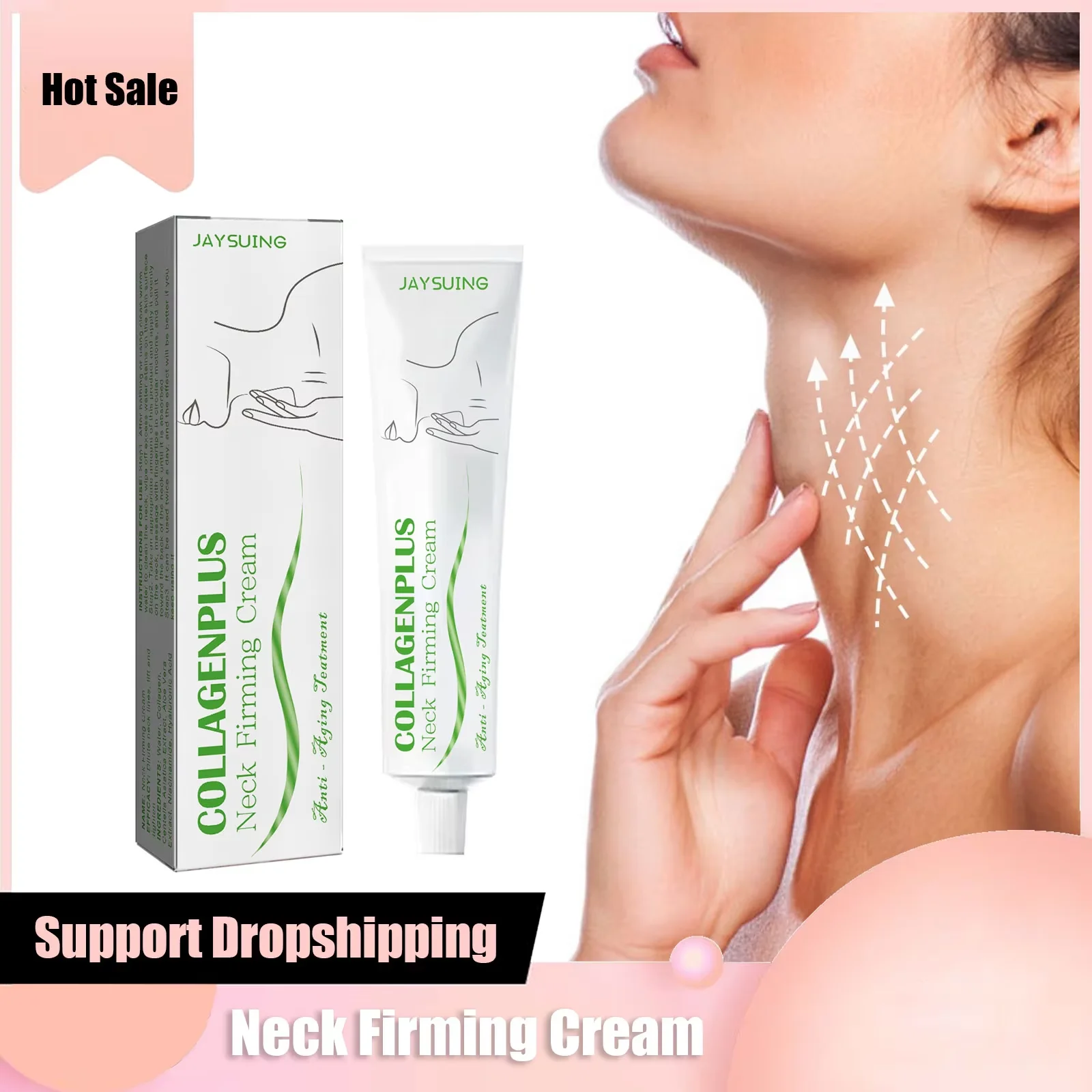

Neck Firming Cream Anti Aging Wrinkle Remover Lighten Neck Fine Line Double Chin Reducer Whitening Moisturizing Tightening Cream