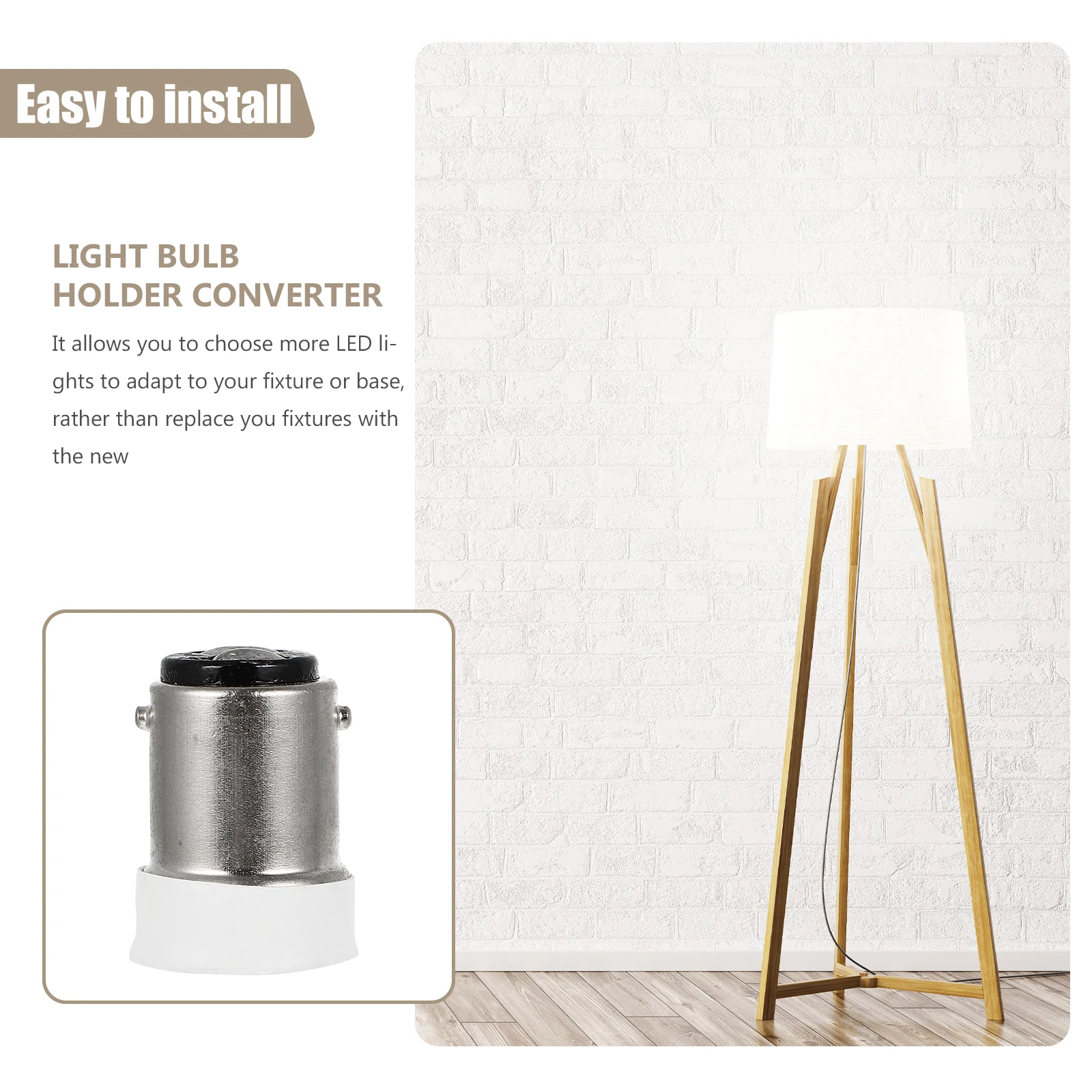 

8pcs B15 to E14 Light Bulb Converter Adapter Screw Lamp Holder LED Energy Saving Practical Reliable Lighting