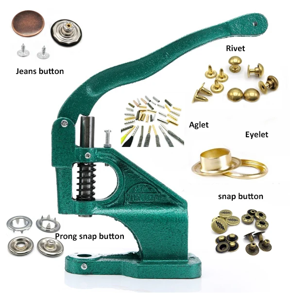 DIY Manual Iron Alloy 5kg Grommet Install Machine for Lanyard Clip Press Snap Button Eyelet