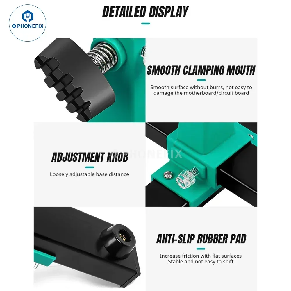 Imagem -05 - Universal 360 ° Ajustável Pcb Motherboard Board Clamp Soldagem Disposição de Desmontagem Eletrônica Suporte Industrial Stand Tool