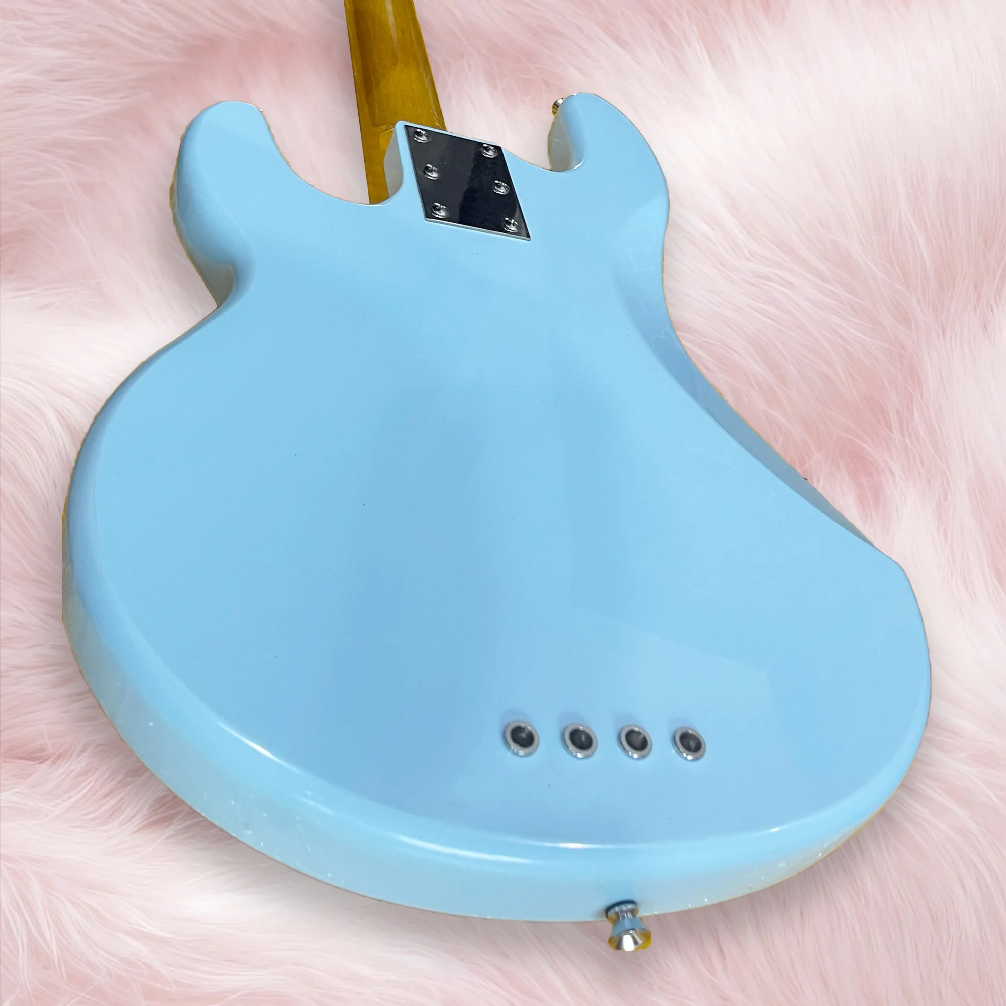 High Quality Musicman Sting Ray 4 Strings Light blue Color Electric Bass Guitar