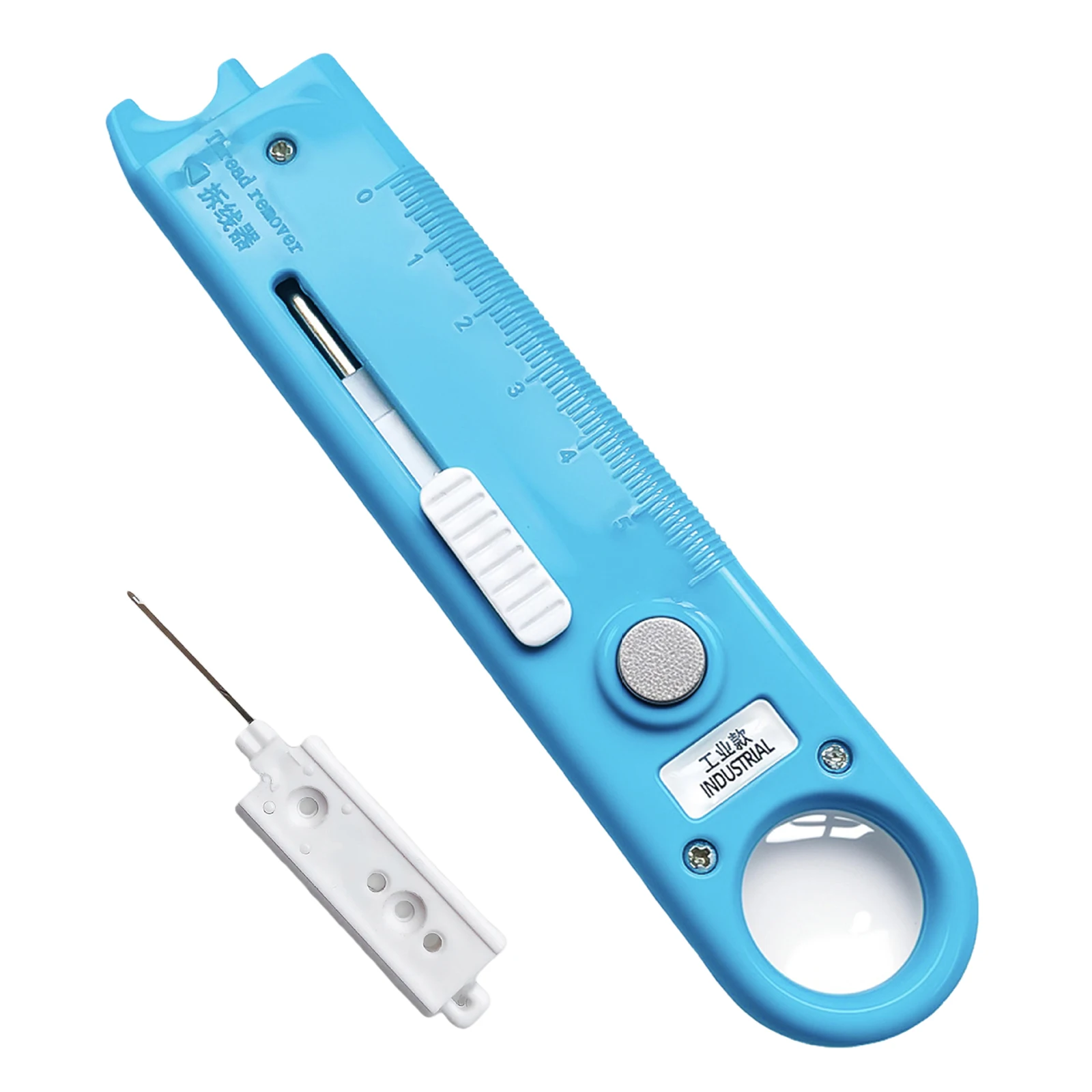 Needle Threader Magnetic Seam Guide 4-in-1 Sewing Machine with Ruler Magnifier Quilting Accessory