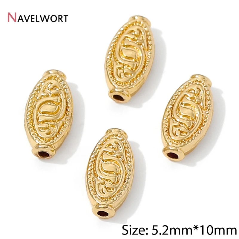 14K Gold Plated Brass Metal Tube Beads Spacer Beads,Separator For Beads, For Jewelry DIY Bracelet Necklace Making Accessories view 5