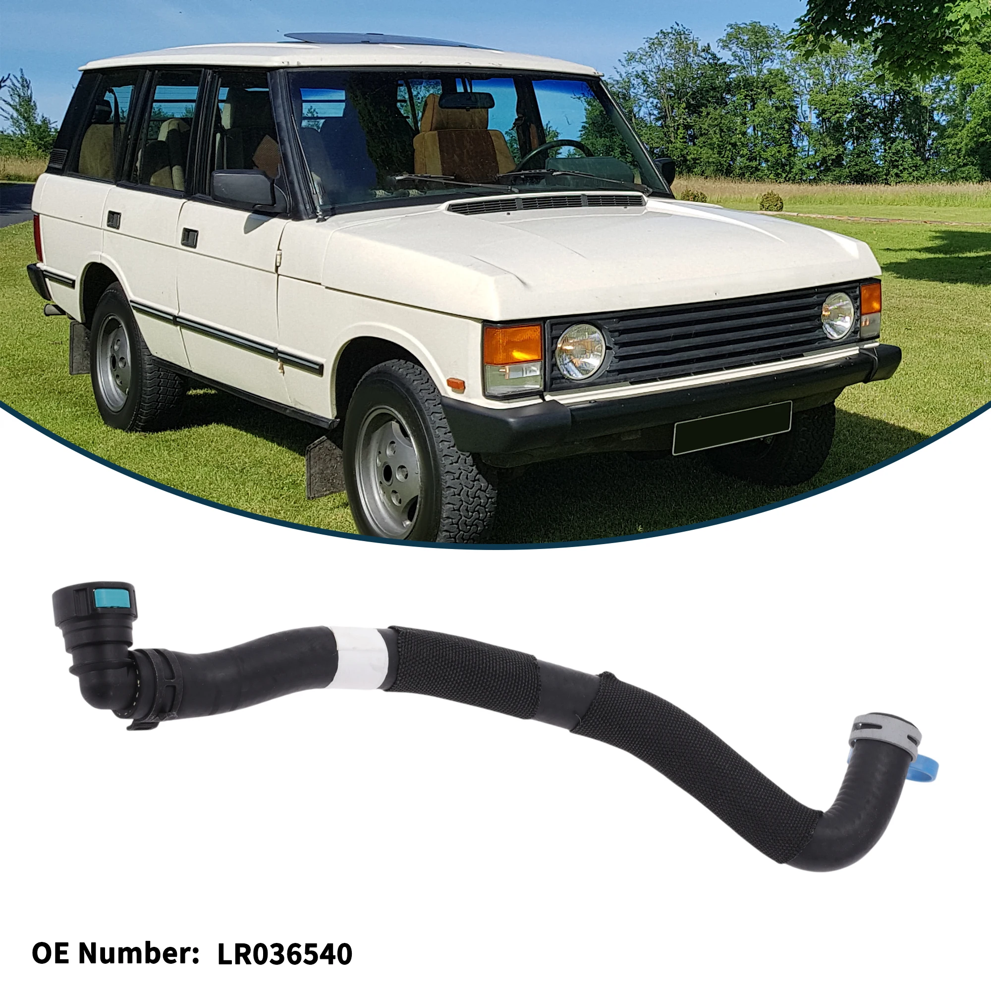 Mangueira do aquecedor da mangueira do radiador motoforti no. lr036540 para land rover para range rover 2013-14 tubo de refrigeração de borracha preto 1 pc