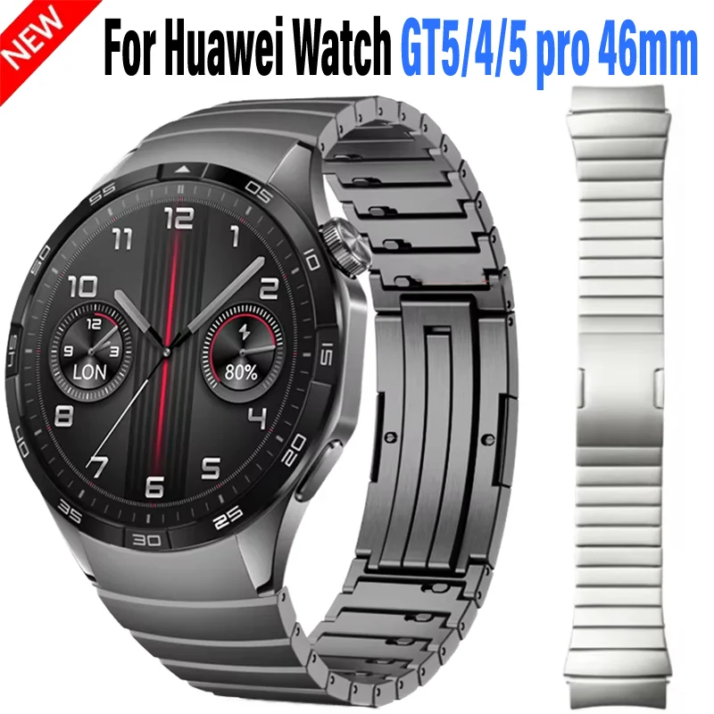 

No Gap Metal Strap For Huawei Watch GT5/4 46mm Official Stainless Steel Quick Release Wristband For Huawei Watch GT5 Pro Correa