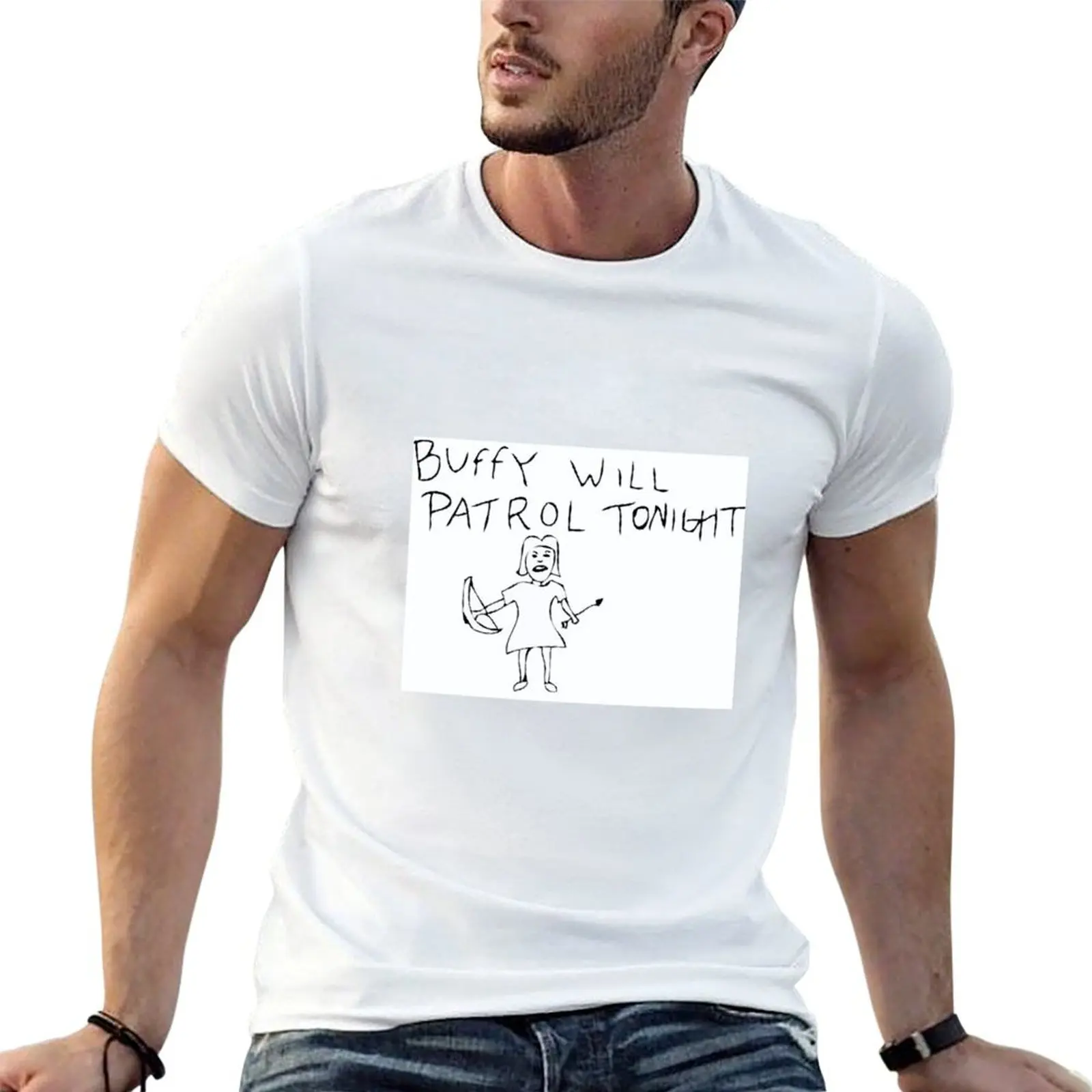 

BUFFY WILL PATROL T-Shirt man t shirts for men t shirt for man 100 percent cotton man t shirt luxury T-shirt