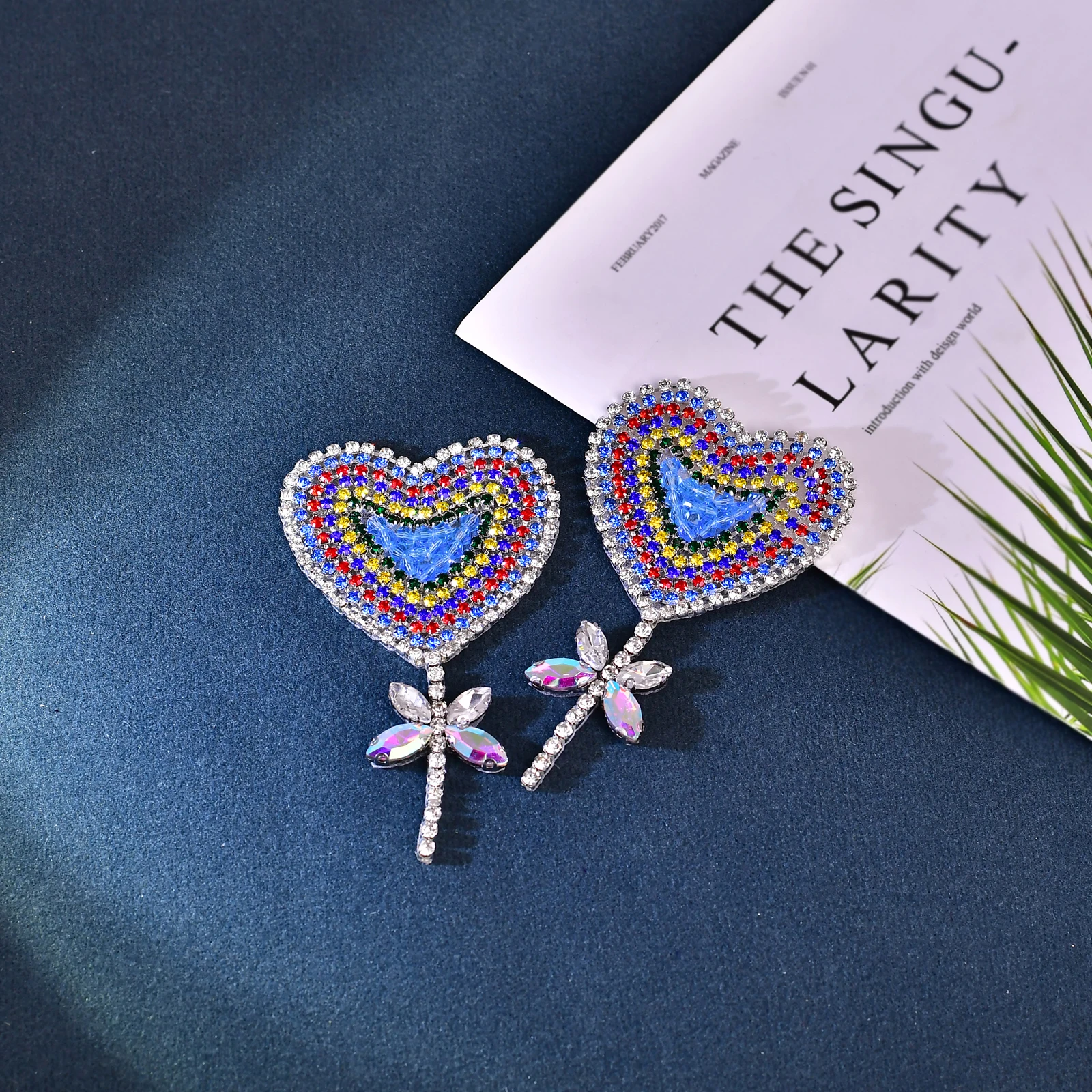 

2PCS Colorful Lollipop Shape Crystal Applique Handmade DIY Accessories, Mobile Phone Case Shoes Dress Decoration Patch SP230