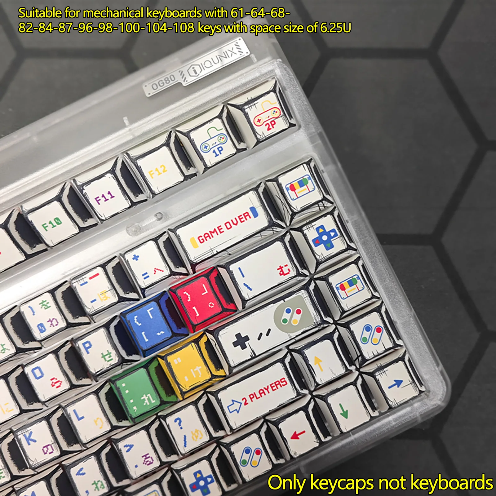 CHERRY Original Hand-Painted Manga Style PBT Keycap, Classic Retro Cartoon Design Mechanical Keyboard Cap