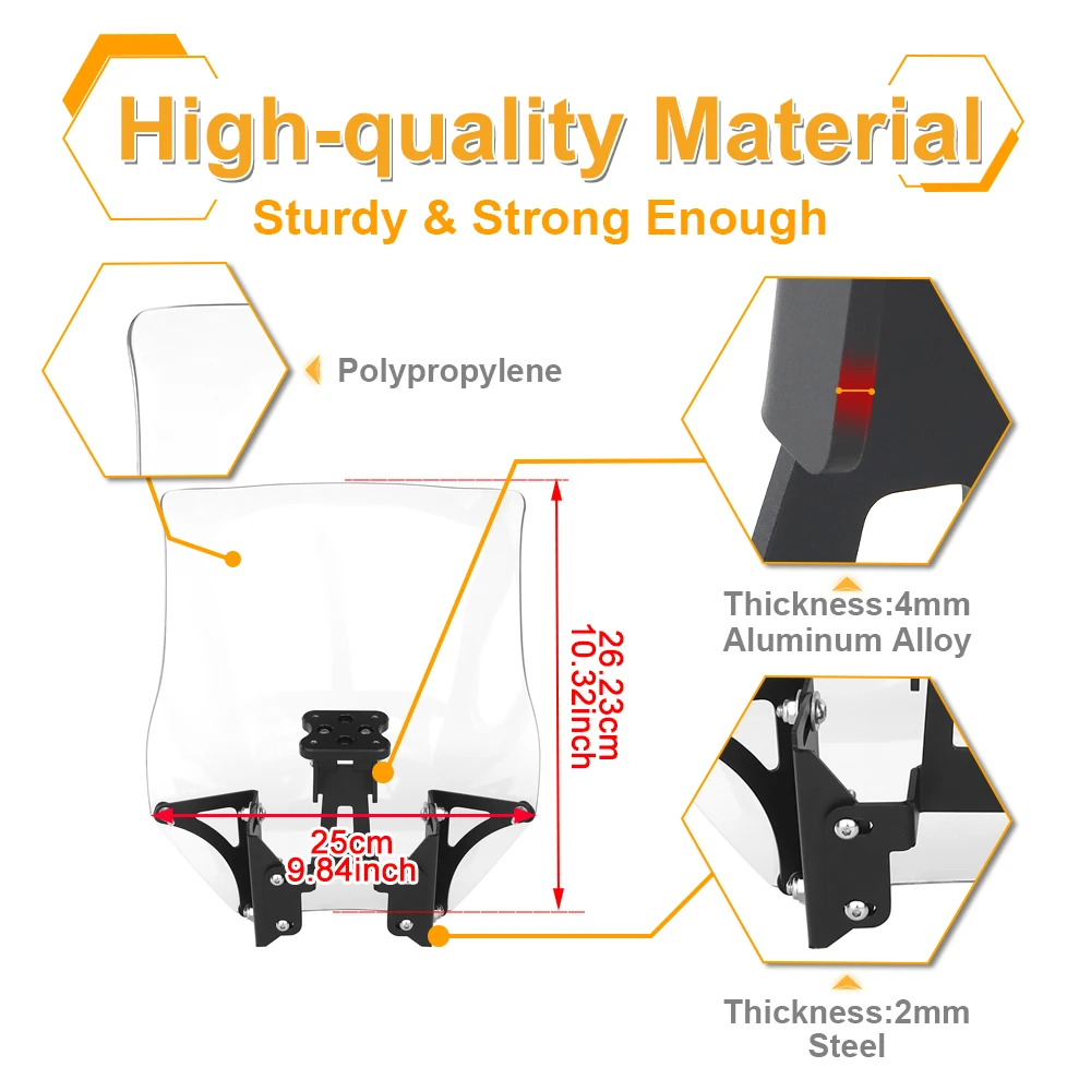 For KTM 690 Enduro R 2019-2023 690 SMC /SMC R Motorcycle Windscreen Riser Adjustable Windshield Bracket & GPS Navigation Bracket
