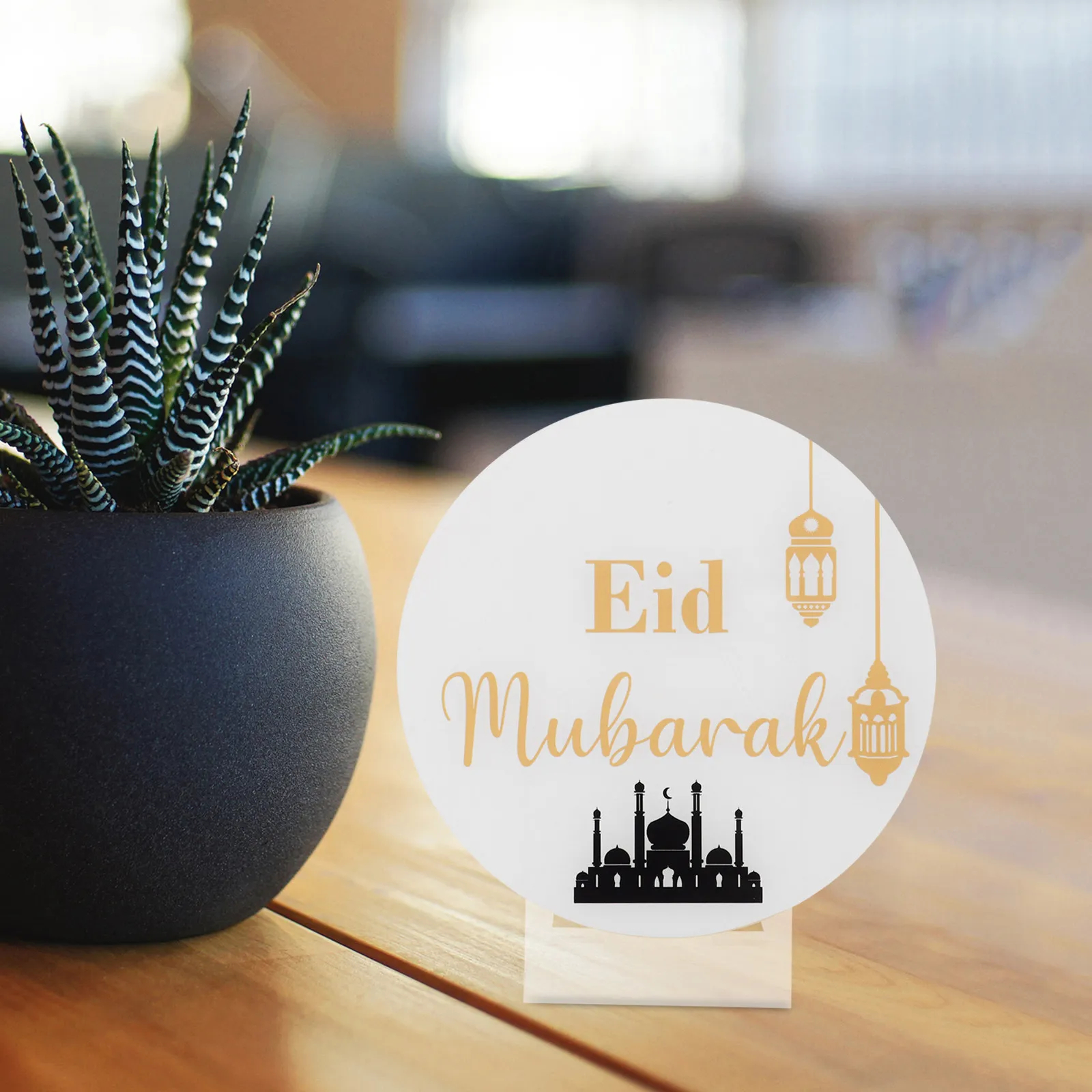 Ramadan Acrylic Ornament Eid Mubarak Table Craft Home Decoration Islamic Decor Ramadan Table Sign Muslim Eid Party Decoration