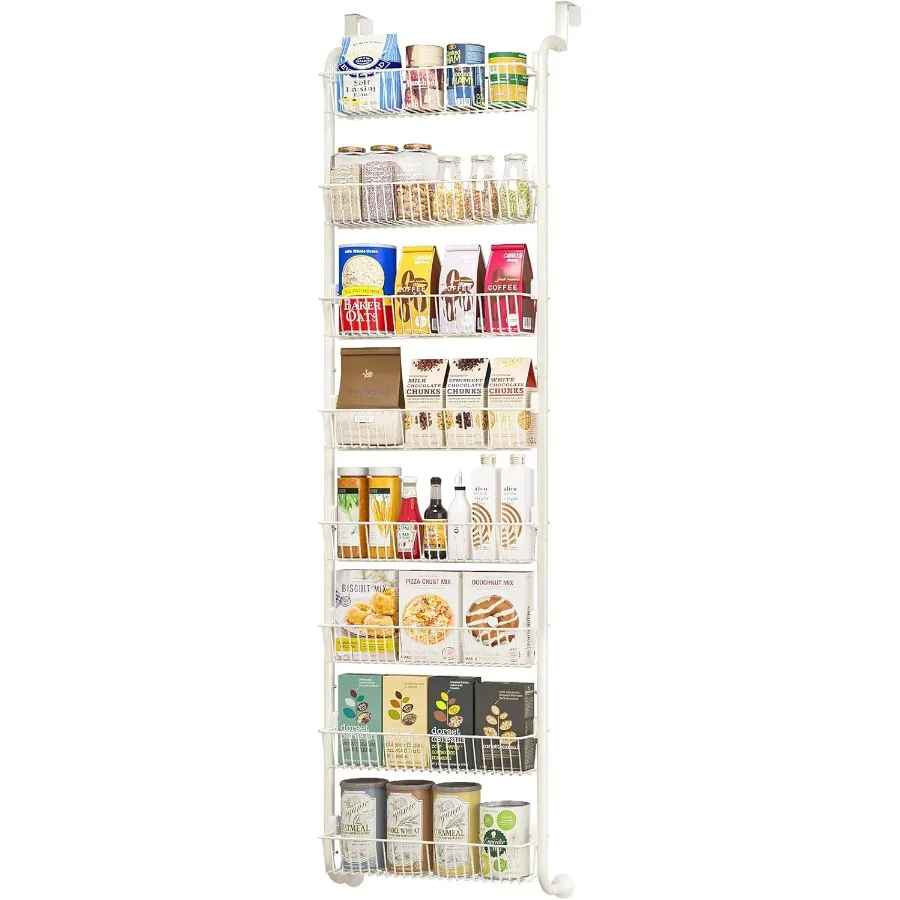 

Over the Door Pantry Organizers and Storage 8Tier Spice Rack Home Kitchen Storage Shelves for Cabinet Large Capacity Hanging Se