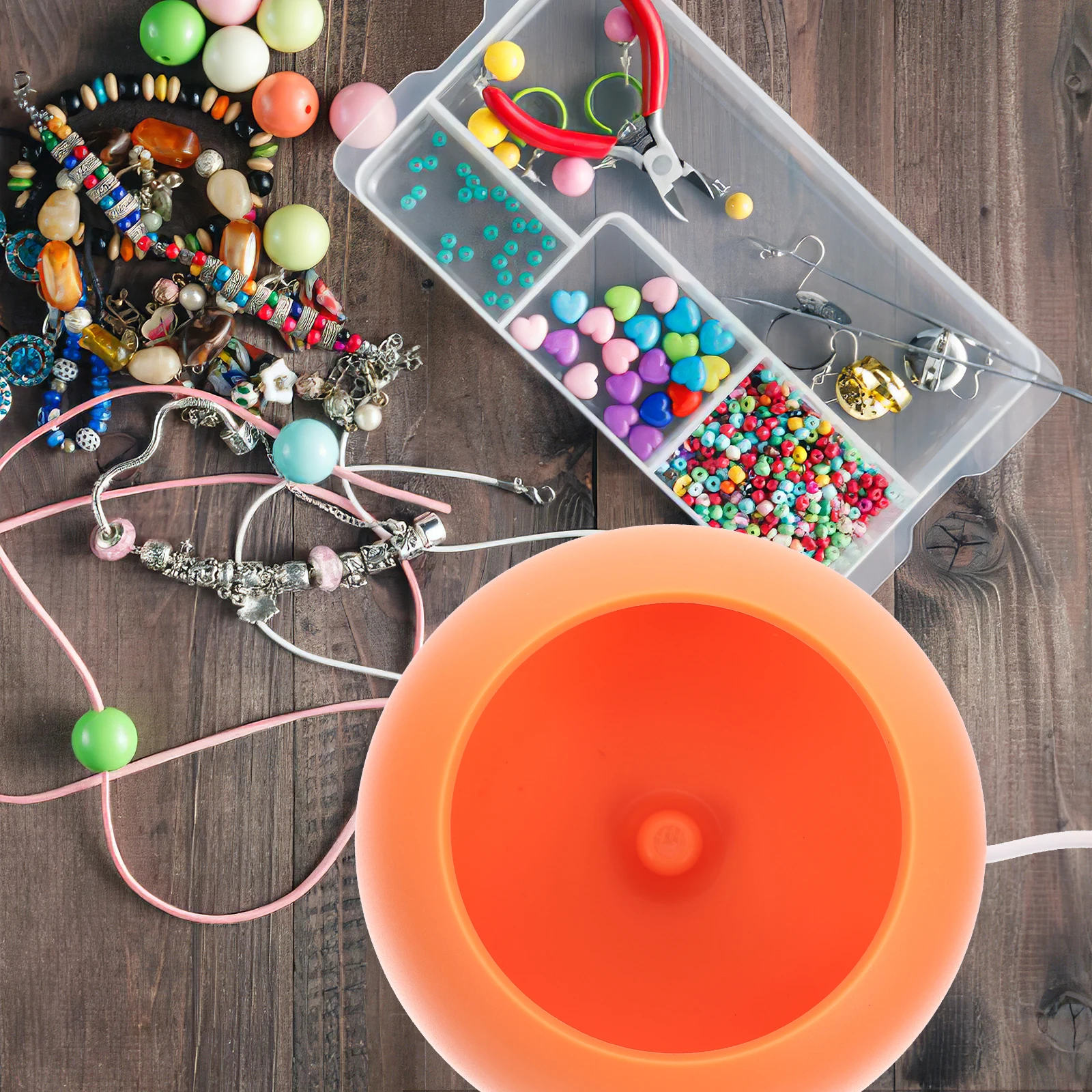 

1 set Bead Stringer Spinner Beads Spinner Bowl DIY Beading Tool ABS Material for Crafts Bracelet Necklace Making Project
