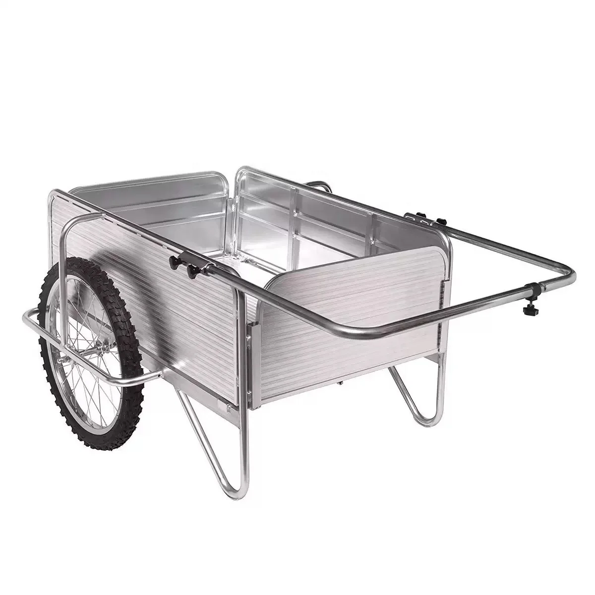 

High Quality Outdoor Folding Aluminium Cargo Hand Trailer with 2 Wheels for Garden Work Farm Work