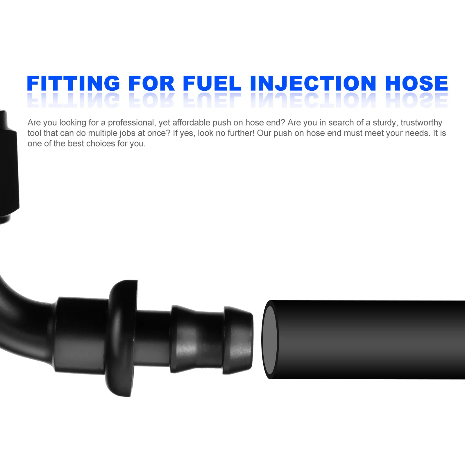 

90 Degree Swivel Push On Hose Fitting Line Adapter For Fuel Injection Engine Oil Cooler Air Filtration Fuel Oil Line End Car