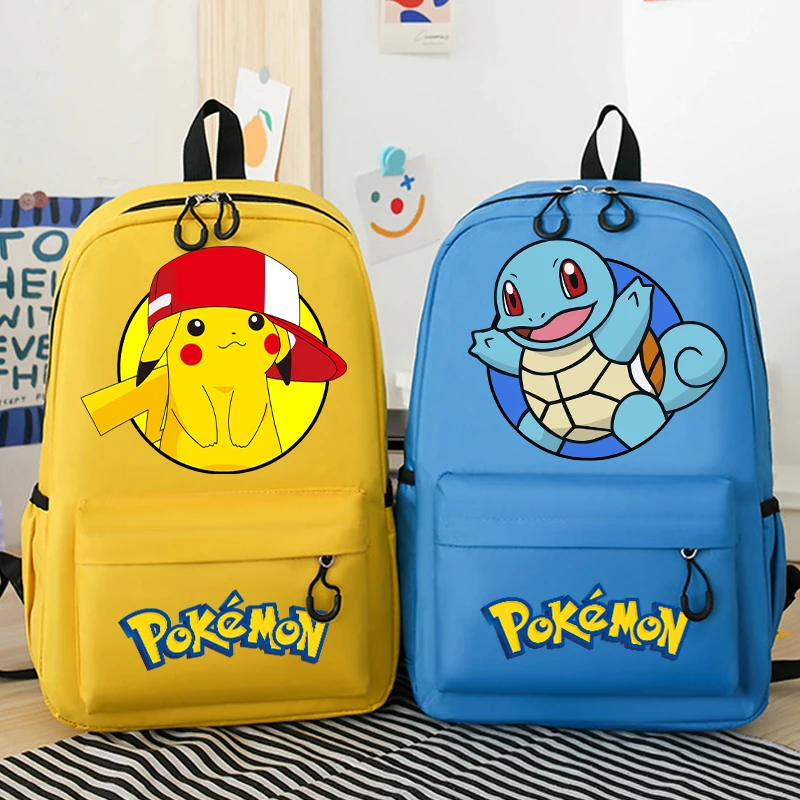 

Pokemons Large Capacity Backpack for Students Pikachu Anime Cartoon Printed Schoolbag Book Stationery Storage Fashion Schoolbags