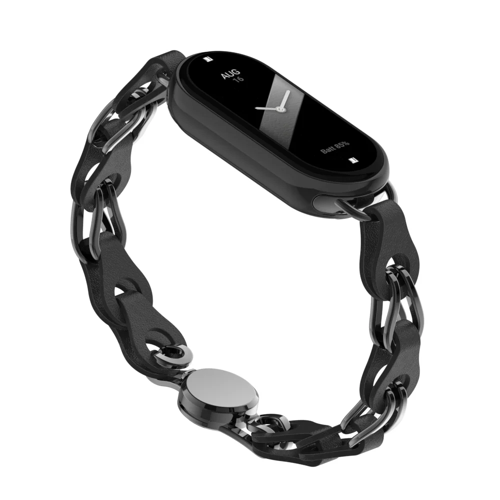 Stainless Steel Strap for Xiaomi Mi Band 8 Magnetic   Buckle Metal Bracelet for Miband 8 NFC Quick Release Replacement Band