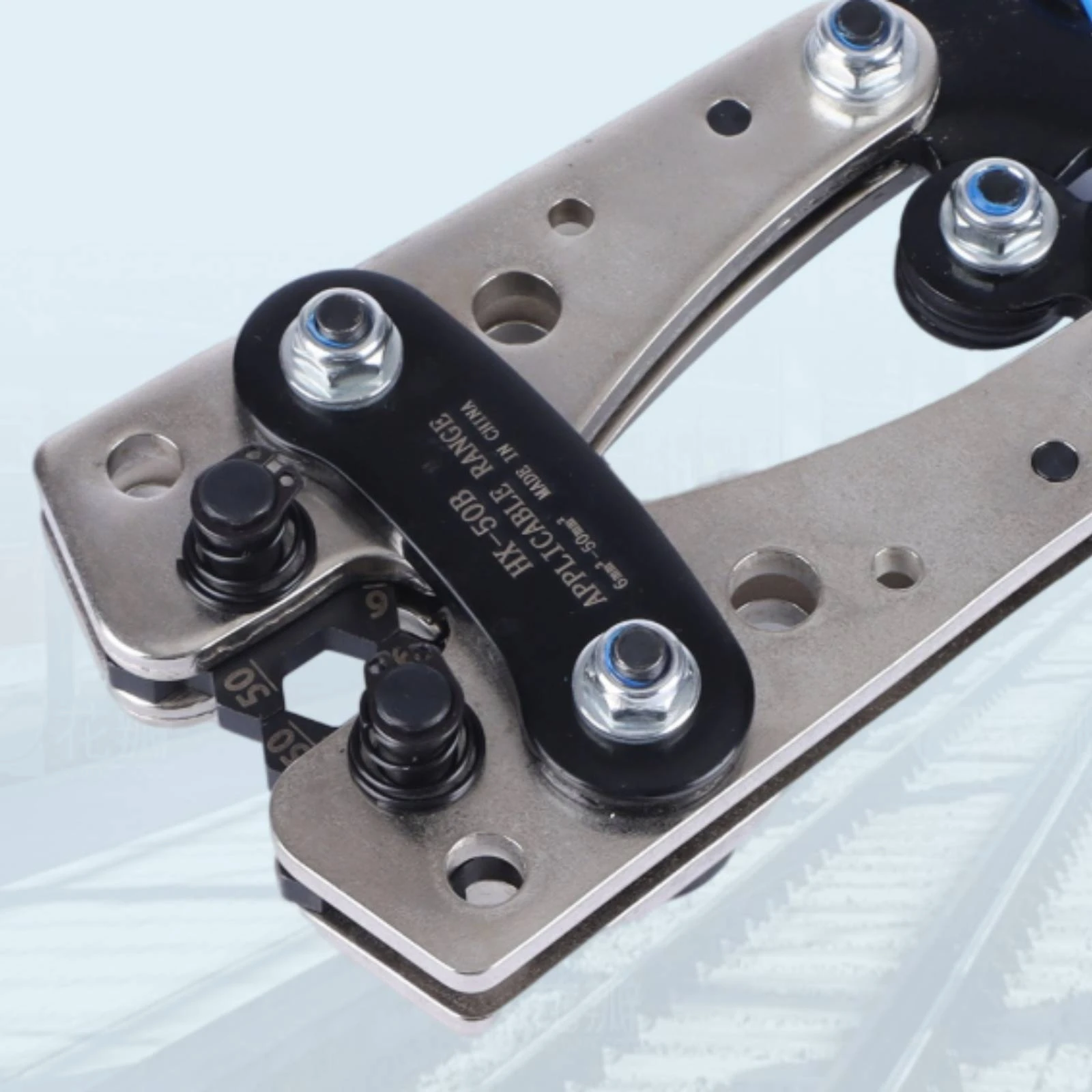 Terminal Crimper Hinged Head Cable Lug Crimper Manual Crimp Tool Easy to Use view 5