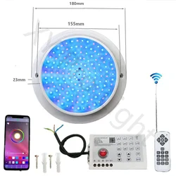 25W RGB LED Pool Light Bluetooth APP Control DC12V Outdoor/Indoor Underwater Light Fountain Landscape Lamp Piscina Luz Spotlight