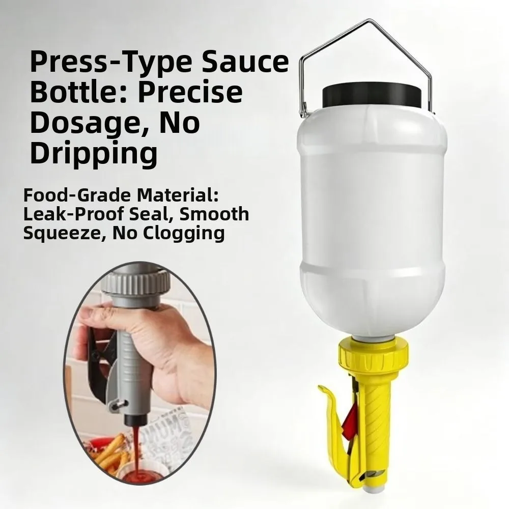 Enduring Plastic Sauce Squeezer Refillable Hanging Design Salad Dressing Bottle 480ml Portable Sauce Dispenser For Coffee