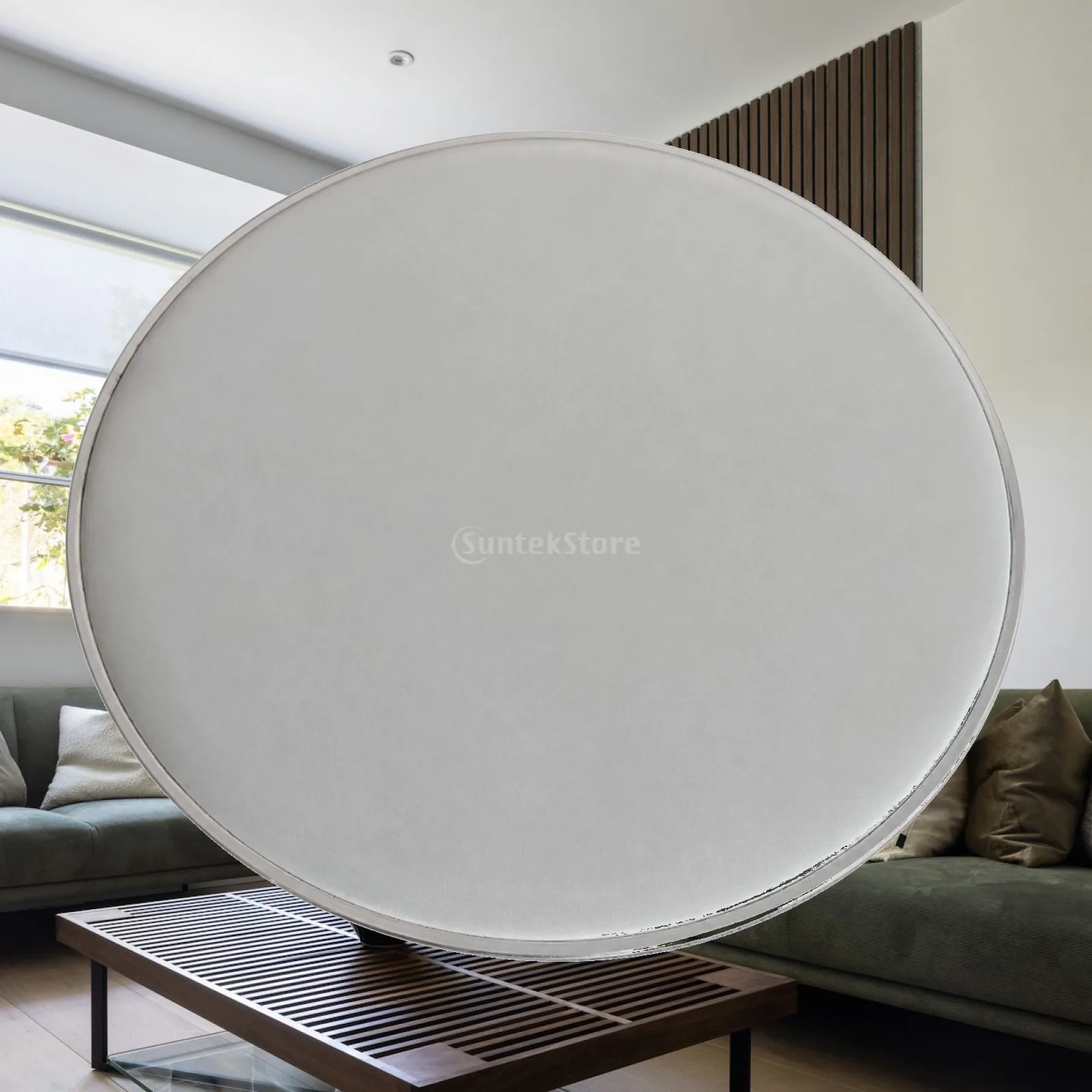 Round White Mesh Drumhead Low-Noise Three-Layer Mesh Drumhead Drum Head Volume Reducing Percussion Part Silent for Drummers