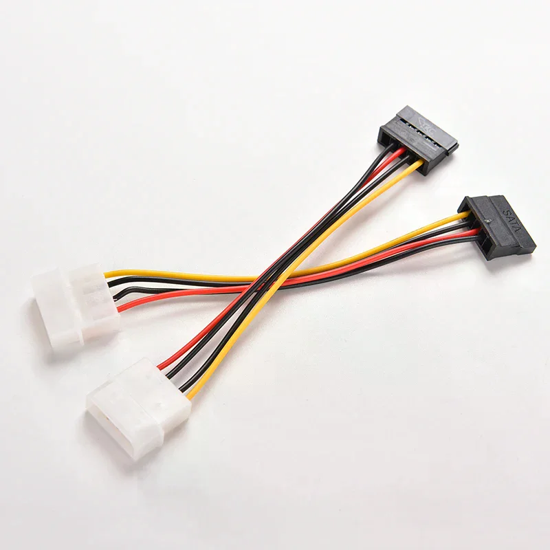 1pc 4 Pin IDE Molex to 15-Pin Serial ATA SATA Hard Drive Power Adapter Cable