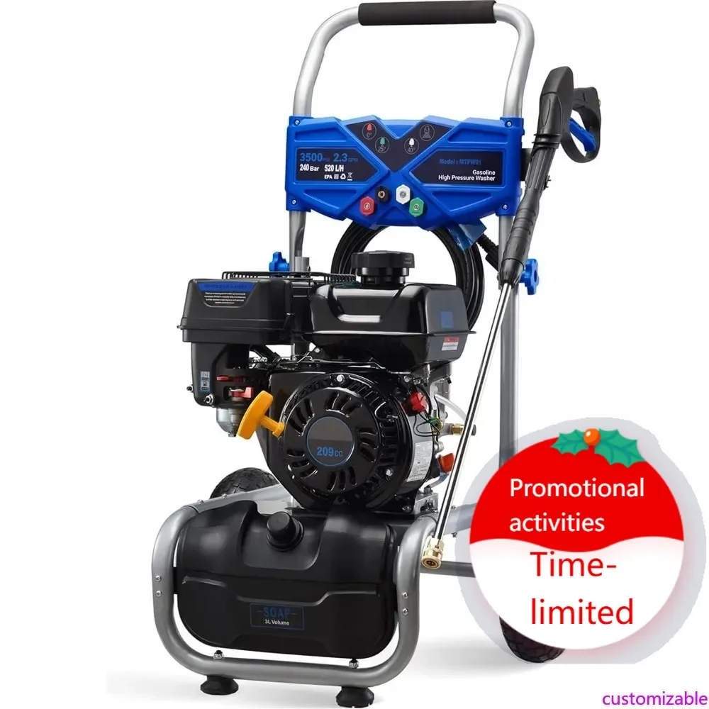 

Горячая распродажа: Газовая мойка высокого давления 2.3 GPM с двигателем 209CC, 4 насадками, шлангом 25 футов