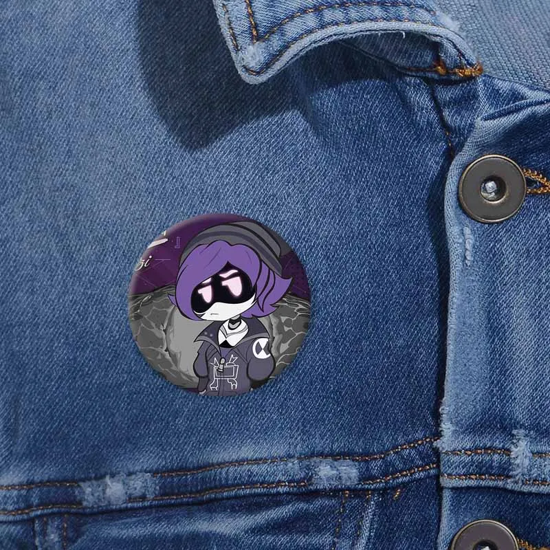 Funny Cartoon N Uzi Cyn Coin Brooches Plastic Button Pins Anime Character Cosplay Badge Clothes Bag Jewelry Gift for Kids Friend - Image 3