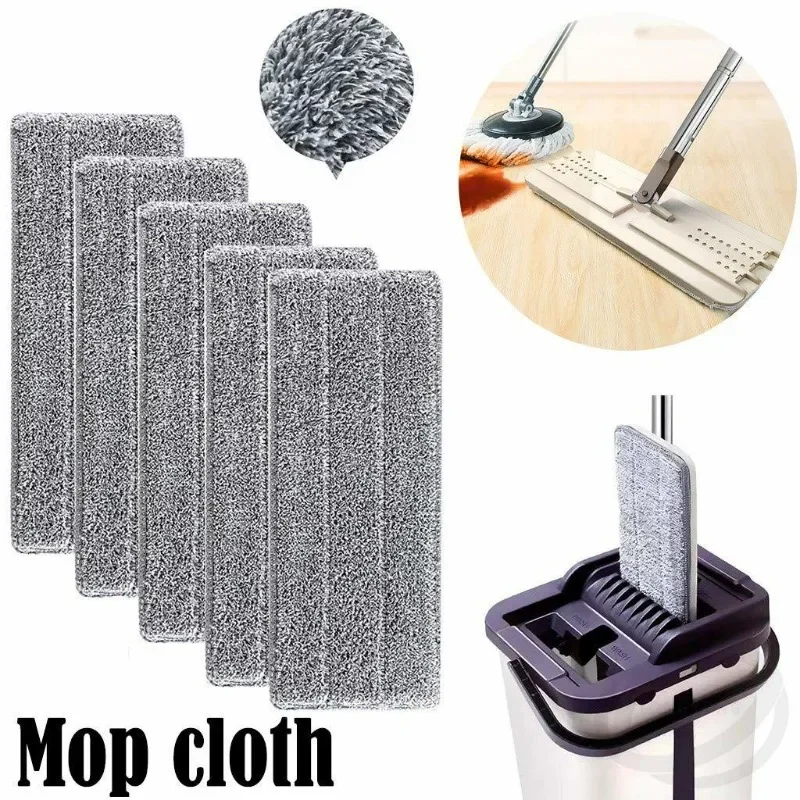 Replacement Cloth Microfiber Wipers Mop Pads High Absorbency for Hardwood Tile Floors Fits Most Flat Mops & Bucket Sets
