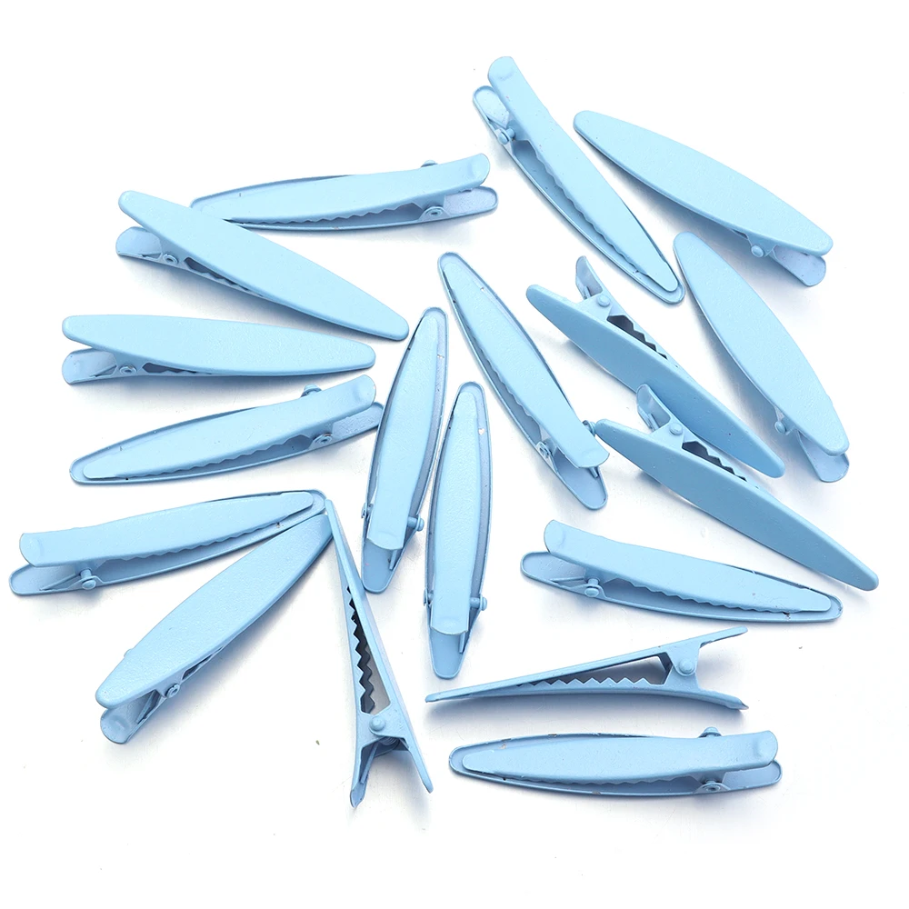 20 stücke Metall Haar Clips Bunte 6 cm Oval Geometrische Haarnadel Haar Seite Clips Entenschnabel Clip Barrettes Für Frauen haar Zubehör – Detail 6