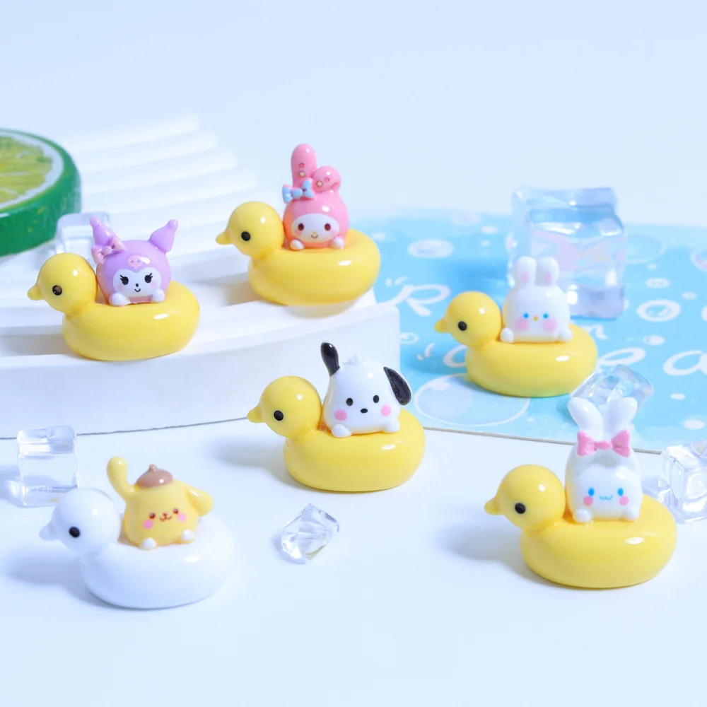 Kawaii Resin Mini 3D Sanrio Ducks Miniatures Decoden Scrapbooking Embellishment Parts Accessories Crafts Materials DIY