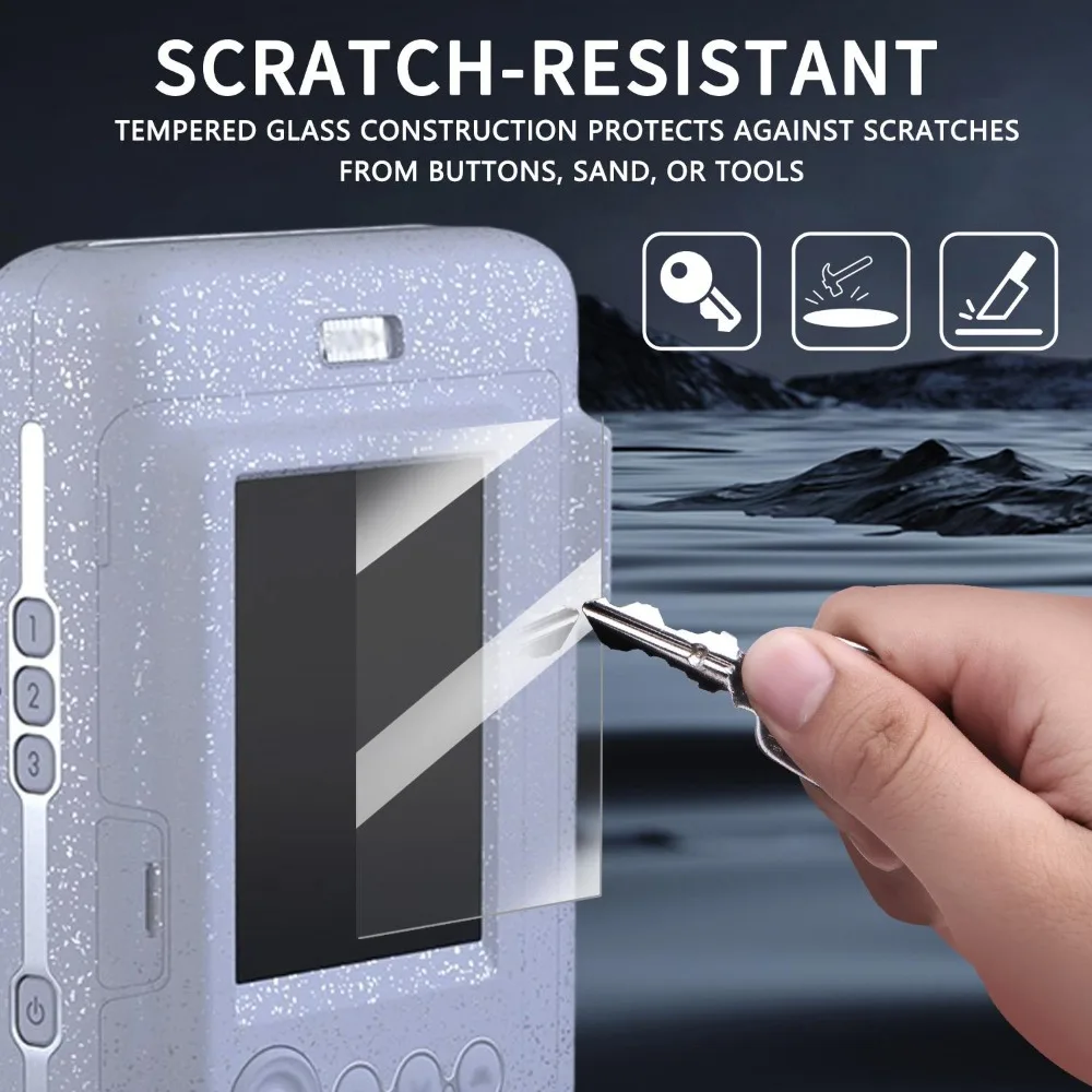 1-3set for Fujifilm Instax Mini LiPlay Plus Tempered Glass Screen Protector&Lens Protector HD Clear Anti-scratch Protective Film